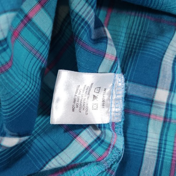 Wrangler Wrancher Shirt Womens Size 2XL Sleeveless Pearl Snap Lace Yoke Western - Picture 14 of 16